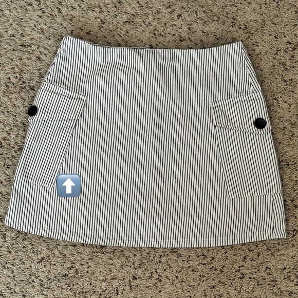 Nordstrom BP Striped Mini Skirt with Front Slit Woman's Small - Picture 13 of 13